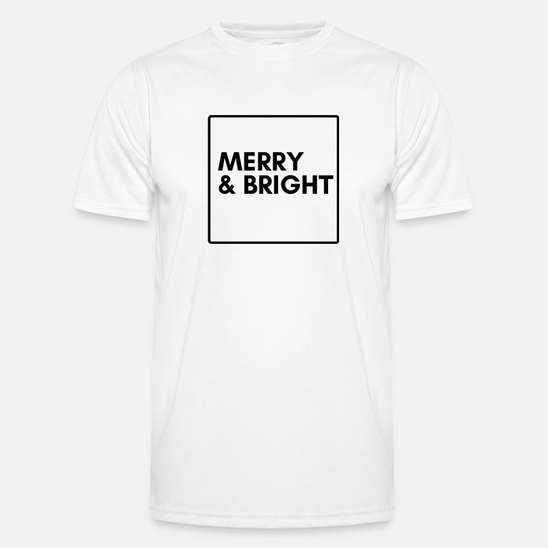 Merry and Bright - Weihnachtspullover Männer Funktions-T-Shirt