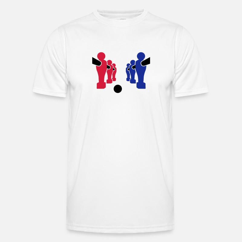 Tischkicker - Männer Funktions-T-Shirt - Weiß