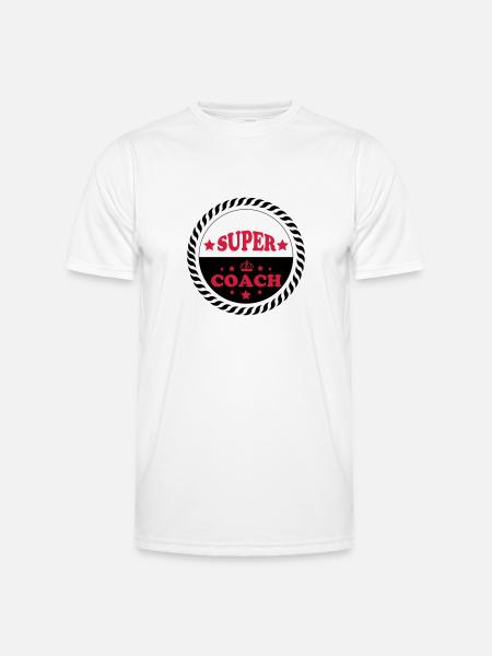 Super coach - Men's Functional T-Shirt - white