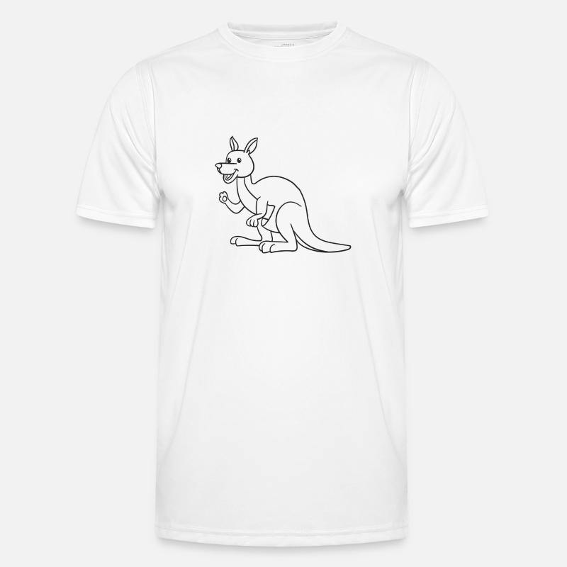 Känguru, Kängurus, Geschenk, Geschenkidee - Männer Funktions-T-Shirt - Weiß