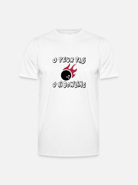 J'peux pas j'ai bowling - T-shirt sport Homme - blanc