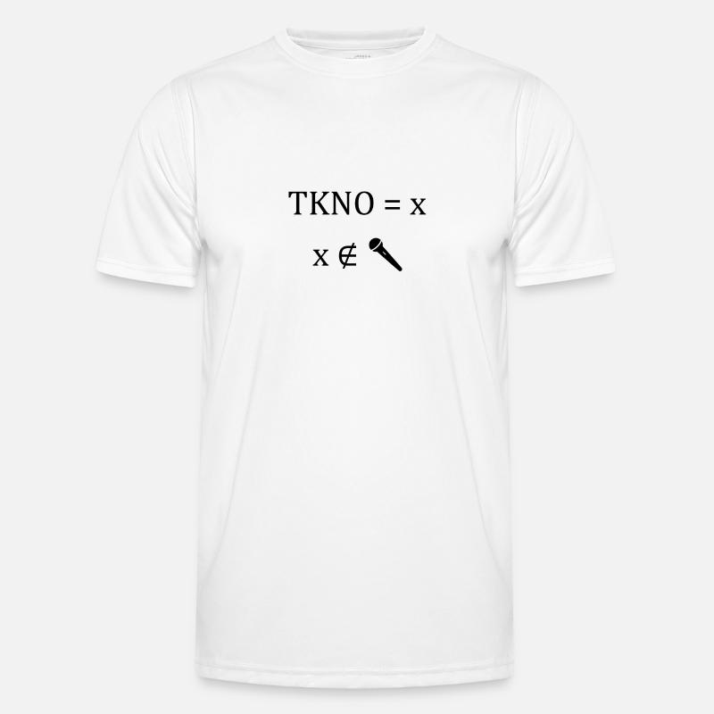 Techno ist mit ohne singen - Männer Funktions-T-Shirt - Weiß