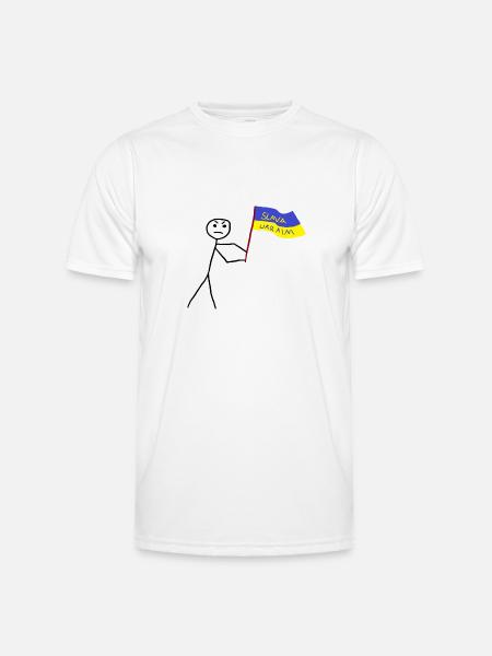 Ukrainisch - Männer Funktions-T-Shirt - Weiß