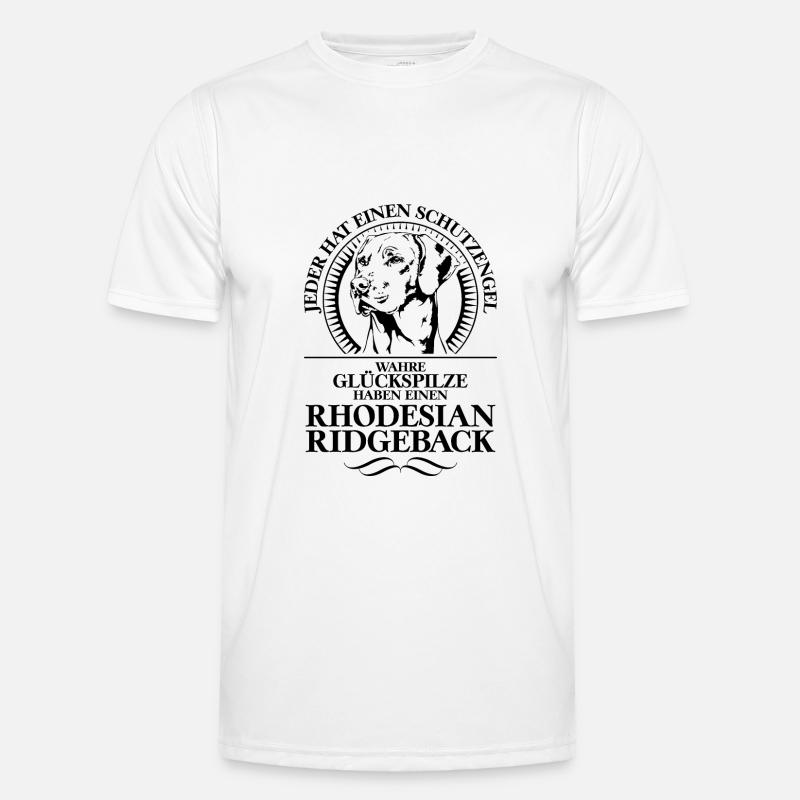 RHODESIAN RIDGEBACK Schutzengel Spruch Wilsigns Männer Funktions-T-Shirt