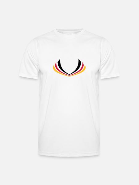 Germany stripe flag - Men's Functional T-Shirt - white
