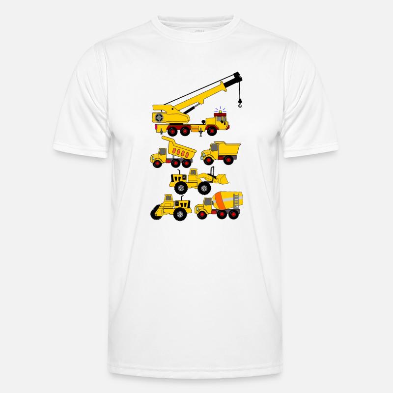 Work cars construction and road work Men's Functional T-Shirt