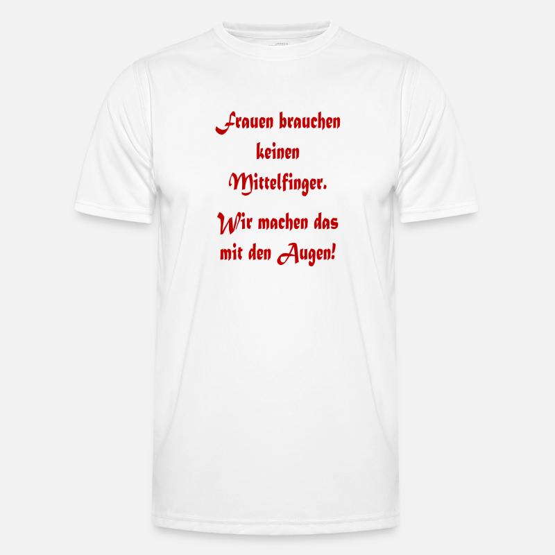 Spruch Mittelfinger Männer Funktions-T-Shirt