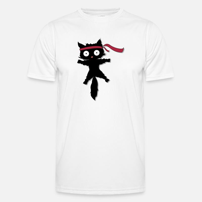 Ninja Protecteur en forme de chat T-shirt sport Homme