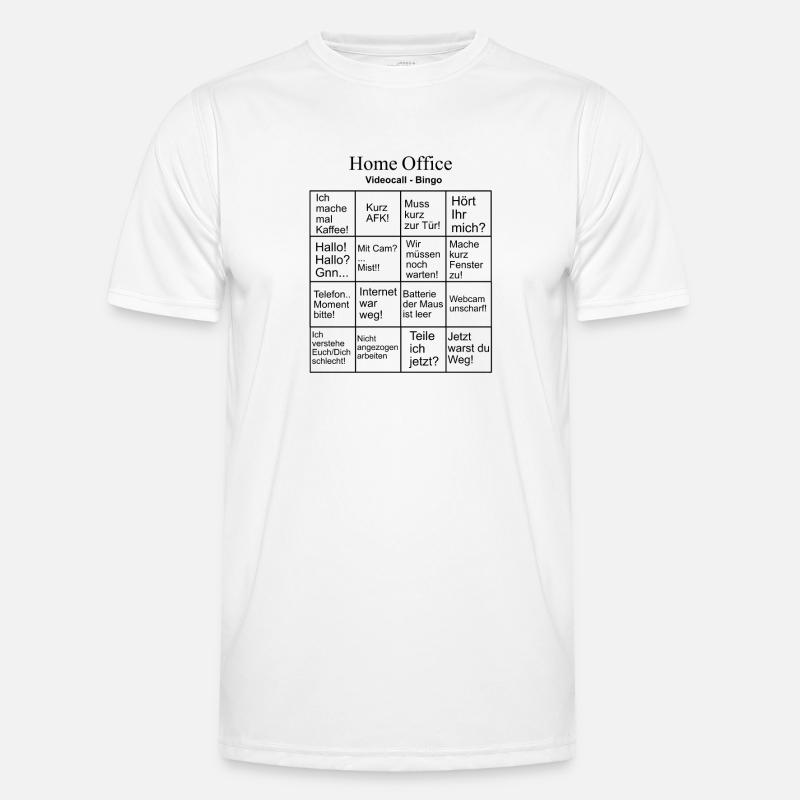 Bullshitbingo Homeoffice auf Mousepad oder T-Shirt Männer Funktions-T-Shirt