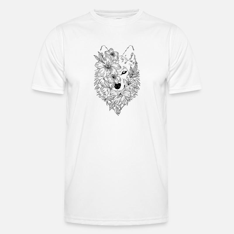Wolf - Men's Functional T-Shirt - white