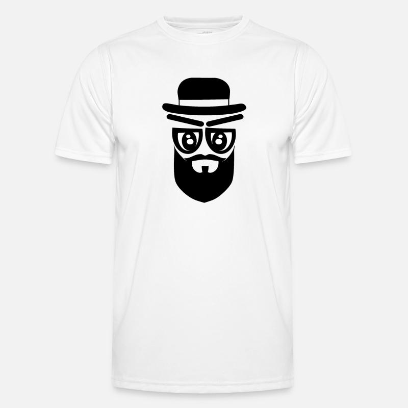 face with hat and beard Men's Functional T-Shirt
