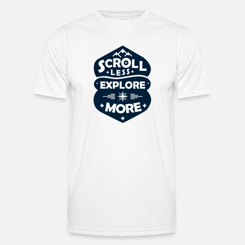 Faites défiler moins, explorez plus T-shirt sport Homme