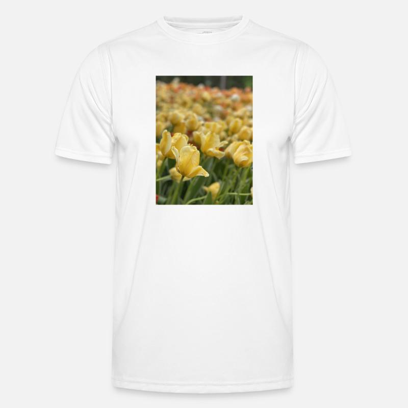 Tulip Sea yellow - Men's Functional T-Shirt - white