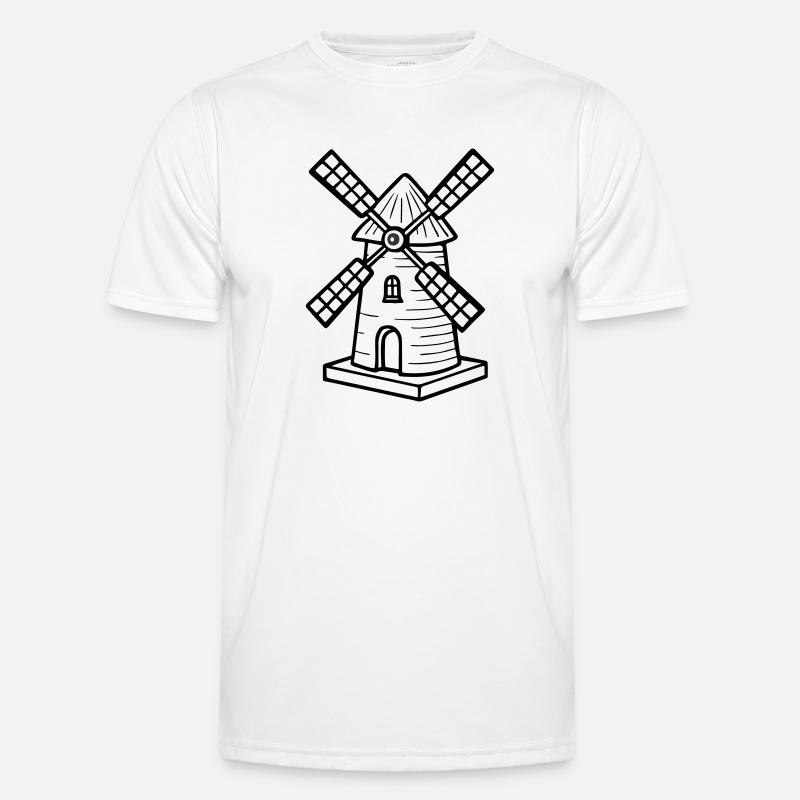 Windmill Symbol Mill Men's Functional T-Shirt