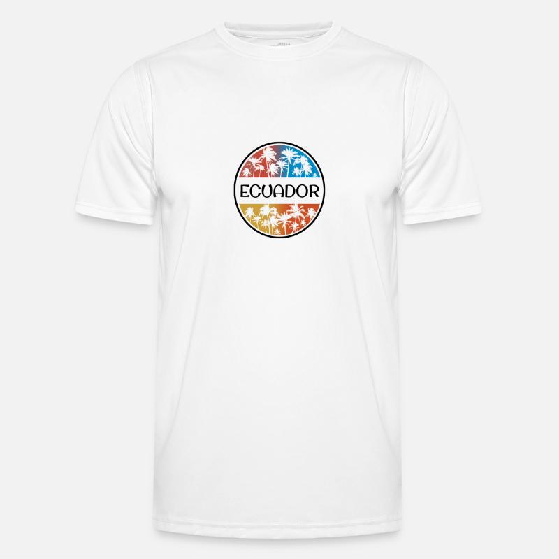 Ecuador Palm Tree stilfuld ferie souvenir - Funktionsshirt til herrer - hvid
