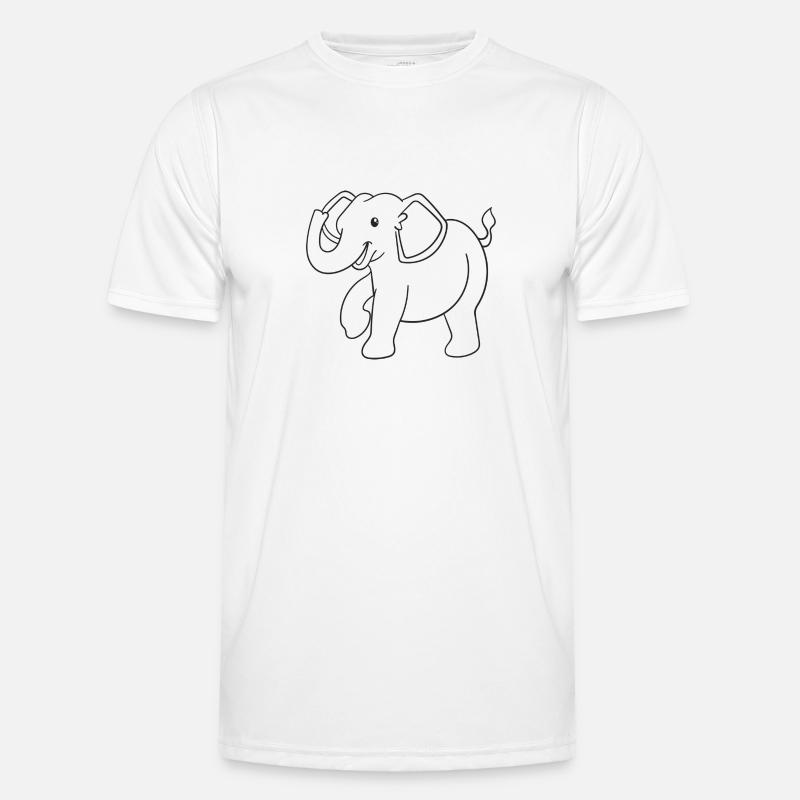 Elephant, elephant, gift, gift idea - Men's Functional T-Shirt - white