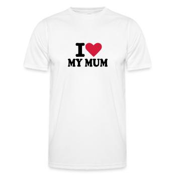 Mum - Men's Functional T-Shirt - white - Front - AI Model Male 178 dark (178cm)