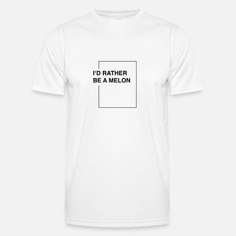 I'd rather be a melon - Männer Funktions-T-Shirt - Weiß