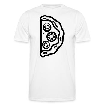 Pizza slice - Men's Functional T-Shirt - white - Front - AI Model Male 178 dark (178cm)