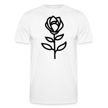 Fleur rose - T-shirt sport Homme - blanc - Devant - AI Model Male 178 dark (178cm)