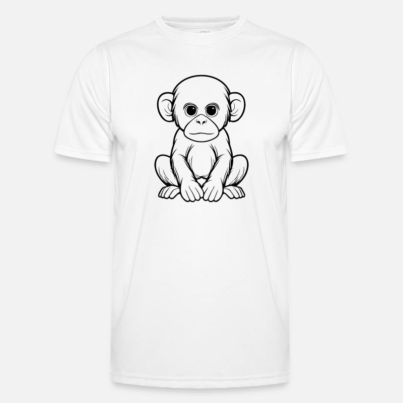 Monkey Monkey Monkey Face Jungle - Men's Functional T-Shirt - white