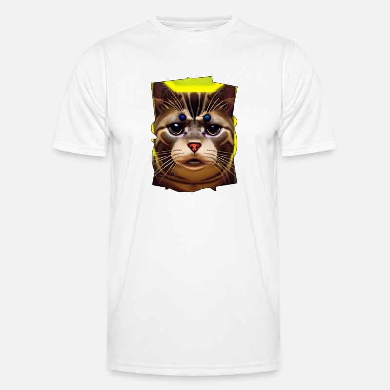 Katzengesicht Männer Funktions-T-Shirt
