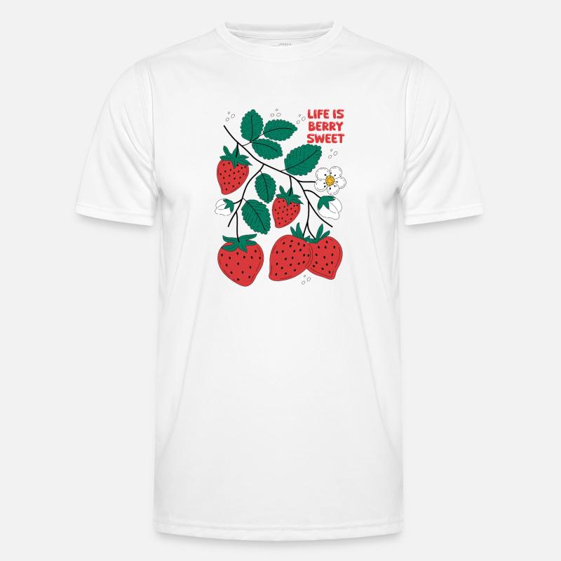 Süße erdbeere Männer Funktions-T-Shirt