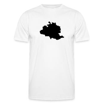 Ariège carte Ariégeoise - T-shirt sport Homme - blanc - Devant - AI Model Male 178 dark (178cm)