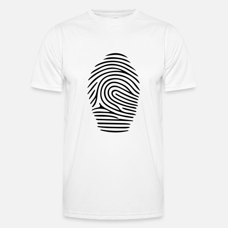 Fingerprint Vector Empreinte T-shirt sport Homme