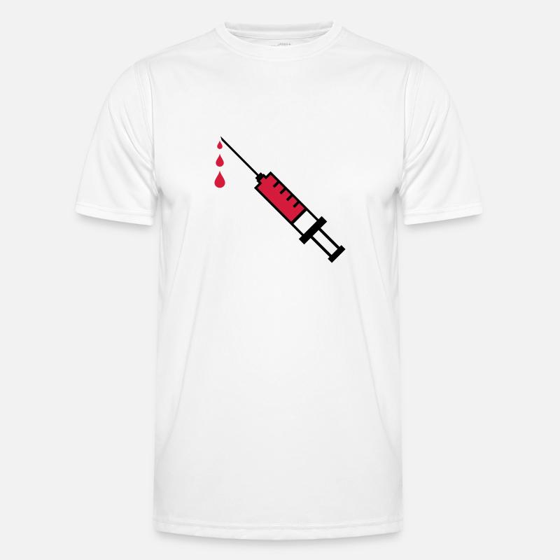 Spritze Blut Männer Funktions-T-Shirt