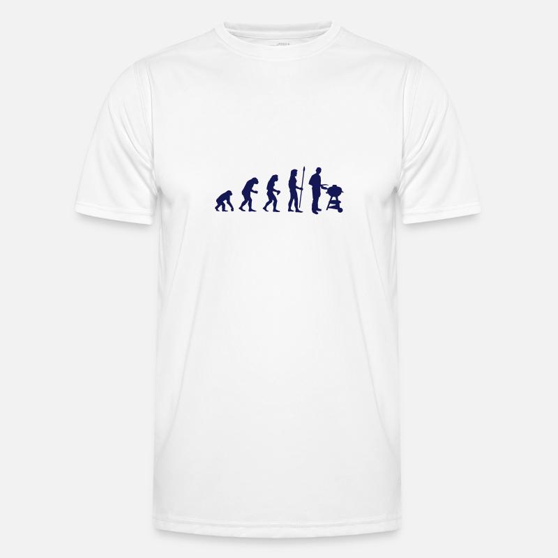 evolution_grill1 - Männer Funktions-T-Shirt - Weiß