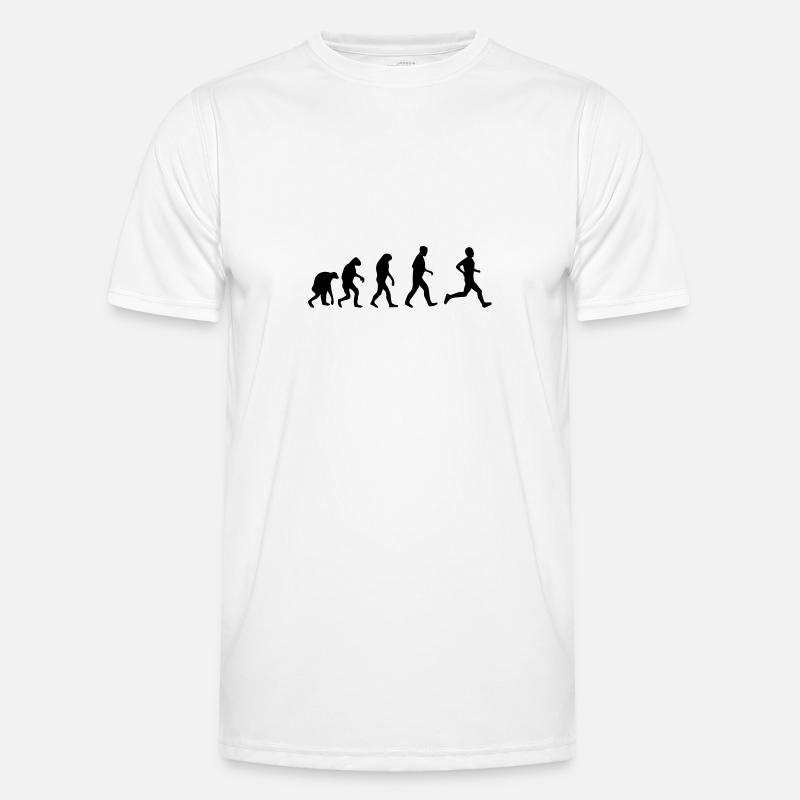 jogging evolution - Männer Funktions-T-Shirt - Weiß
