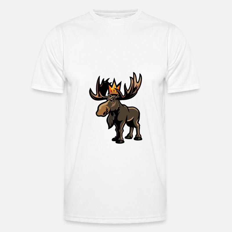 Moose Comic Crown - Men's Functional T-Shirt - white