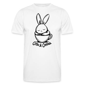 Cutie et café - T-shirt sport Homme - blanc - Devant - AI Model Male 178 dark (178cm)