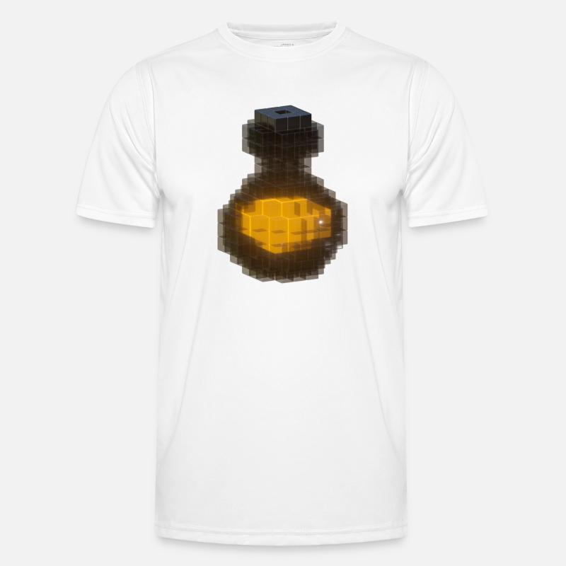 3D Design Noir Cubes 3D Bouteille Potion Orange 2023 T-shirt sport Homme