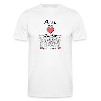 Arzt Danke für Alles Dankeschön sagen zum Abschied - Männer Funktions-T-Shirt - Weiß - Vorne - AI Model Male 178 dark (178cm)