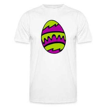Easter egg - Men's Functional T-Shirt - white - Front - AI Model Male 178 dark (178cm)