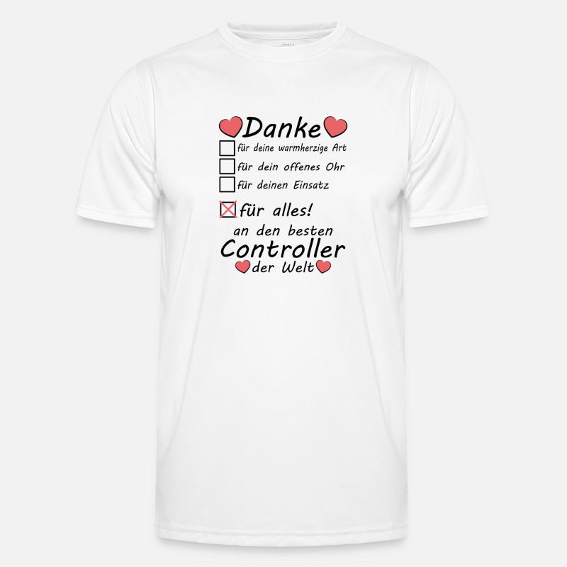 Controller Beruf Abschiedsgeschenk Danke sagen Männer Funktions-T-Shirt