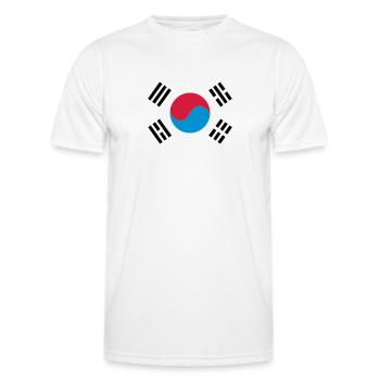 South Korea - Männer Funktions-T-Shirt - Weiß - Vorne - AI Model Male 178 dark (178cm)