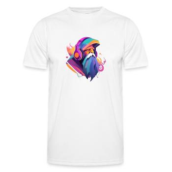 Musikalischer Zauberer - Männer Funktions-T-Shirt - Weiß - Vorne - AI Model Male 178 dark (178cm)