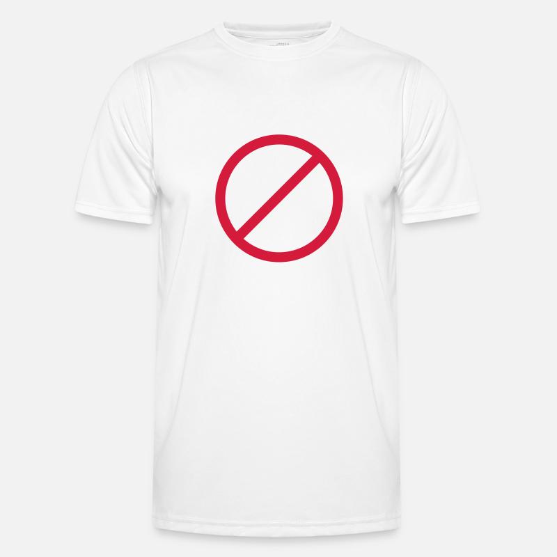 Verbot Verboten Verbotsschild Schild Männer Funktions-T-Shirt
