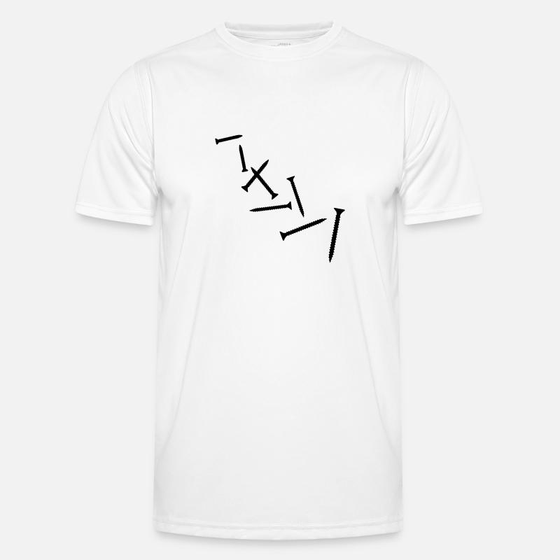Schraube - Männer Funktions-T-Shirt - Weiß