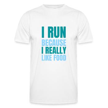 Laufen Sport Lustig Spruch - Männer Funktions-T-Shirt - Weiß - Vorne - AI Model Male 178 dark (178cm)