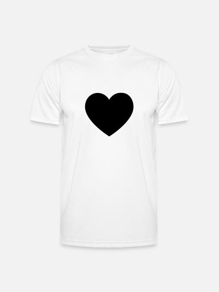 HEART - Männer Funktions-T-Shirt - Weiß
