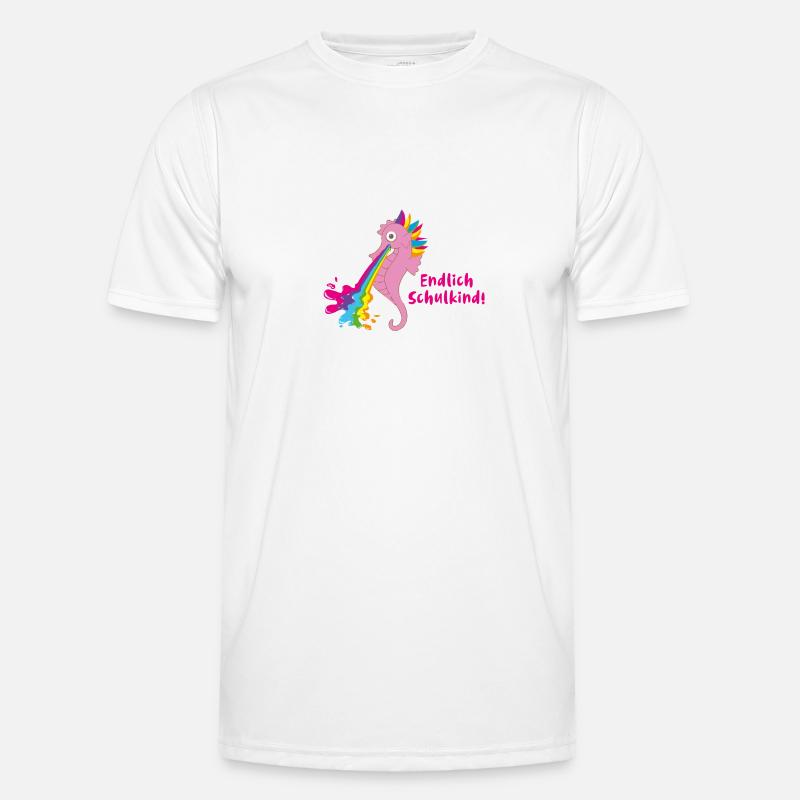 endlich schulkind,seepferdchen,regenbogen,kotzen Männer Funktions-T-Shirt