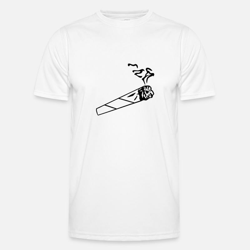 Joint - Zigarette - Männer Funktions-T-Shirt - Weiß
