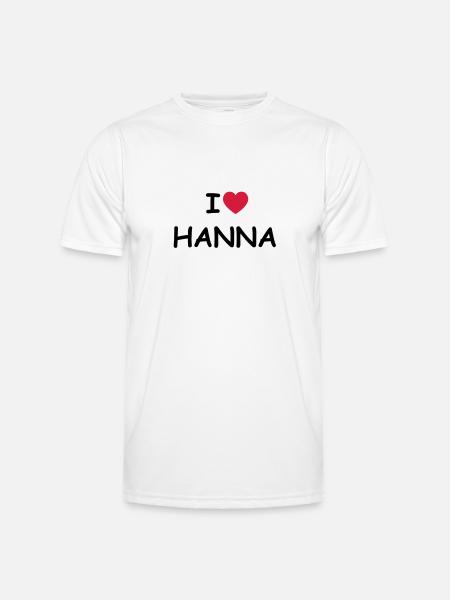 I love Hanna - Männer Funktions-T-Shirt - Weiß