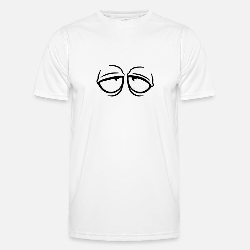 Müde bekiffte schläfrige Augen Männer Funktions-T-Shirt
