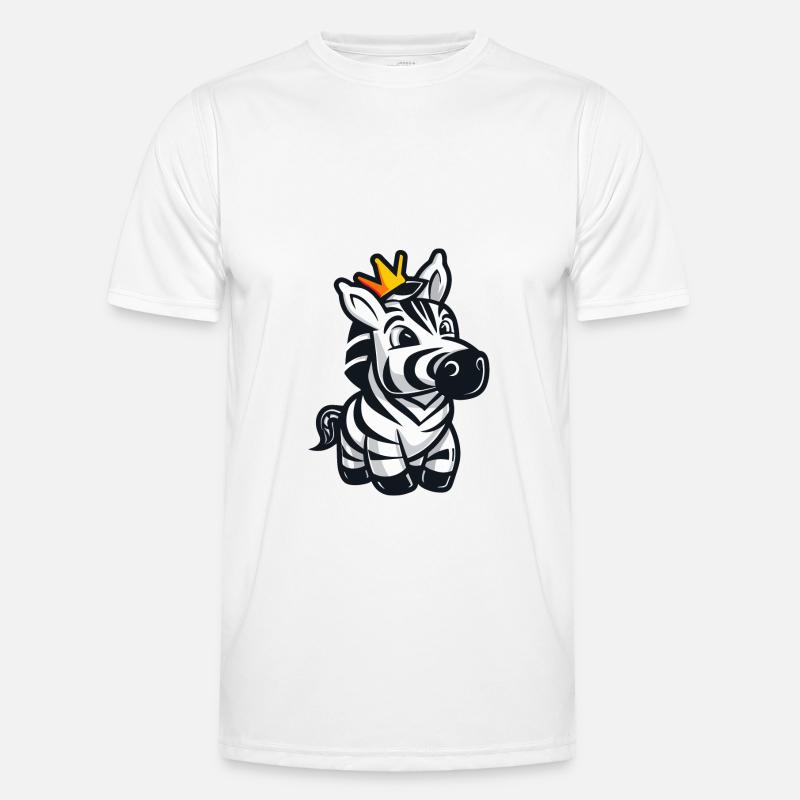 Zebra Comic Crown - Men's Functional T-Shirt - white