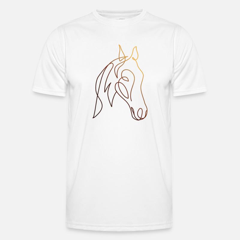 Dessin au trait CHEVAL T-shirt sport Homme